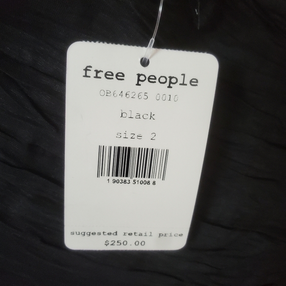 Free People Look of Love Black Dress Size 2/4 NWT - Picture 4 of 4